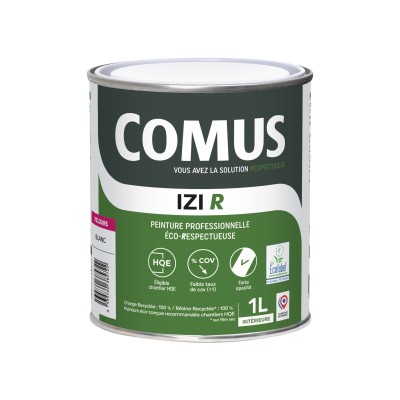 IZI R VELOURS Peinture en phase aqueuse éco-respectueuse à base de 50% de matières recyclées - COMUS