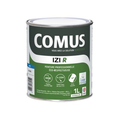 IZI R MAT Peinture en phase aqueuse éco-respectueuse à base de 50% de matières recyclées - COMUS