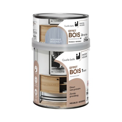 KIT PEINTURE EFFET BOIS POUR MEUBLES ET OBJETS - ID PARIS