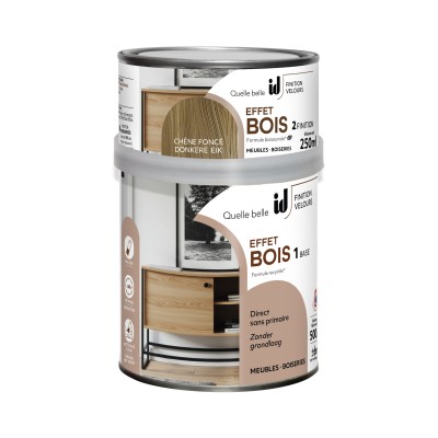KIT PEINTURE EFFET BOIS POUR MEUBLES ET OBJETS - ID PARIS