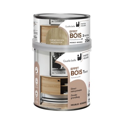 KIT PEINTURE EFFET BOIS POUR MEUBLES ET OBJETS - ID PARIS