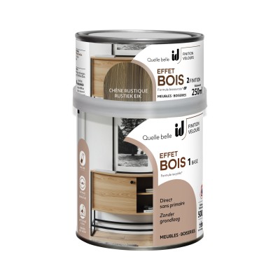 KIT PEINTURE EFFET BOIS POUR MEUBLES ET OBJETS - ID PARIS